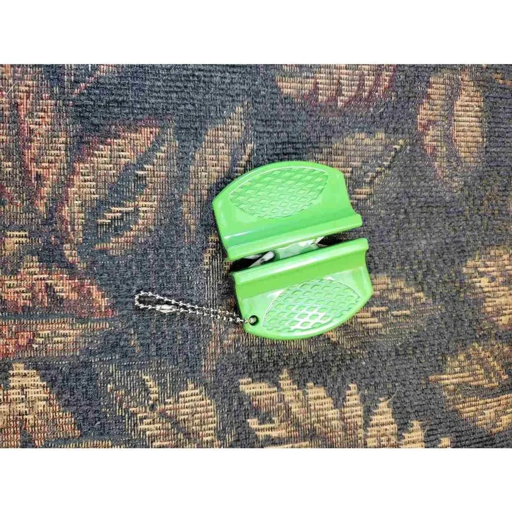 Green Sharpening Stone with Non Slip Base